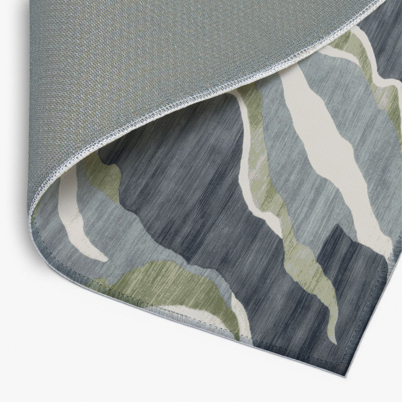 Tapis intérieur et extérieur gris Watercolor, Rectangulaire 2 pi x 3 pi