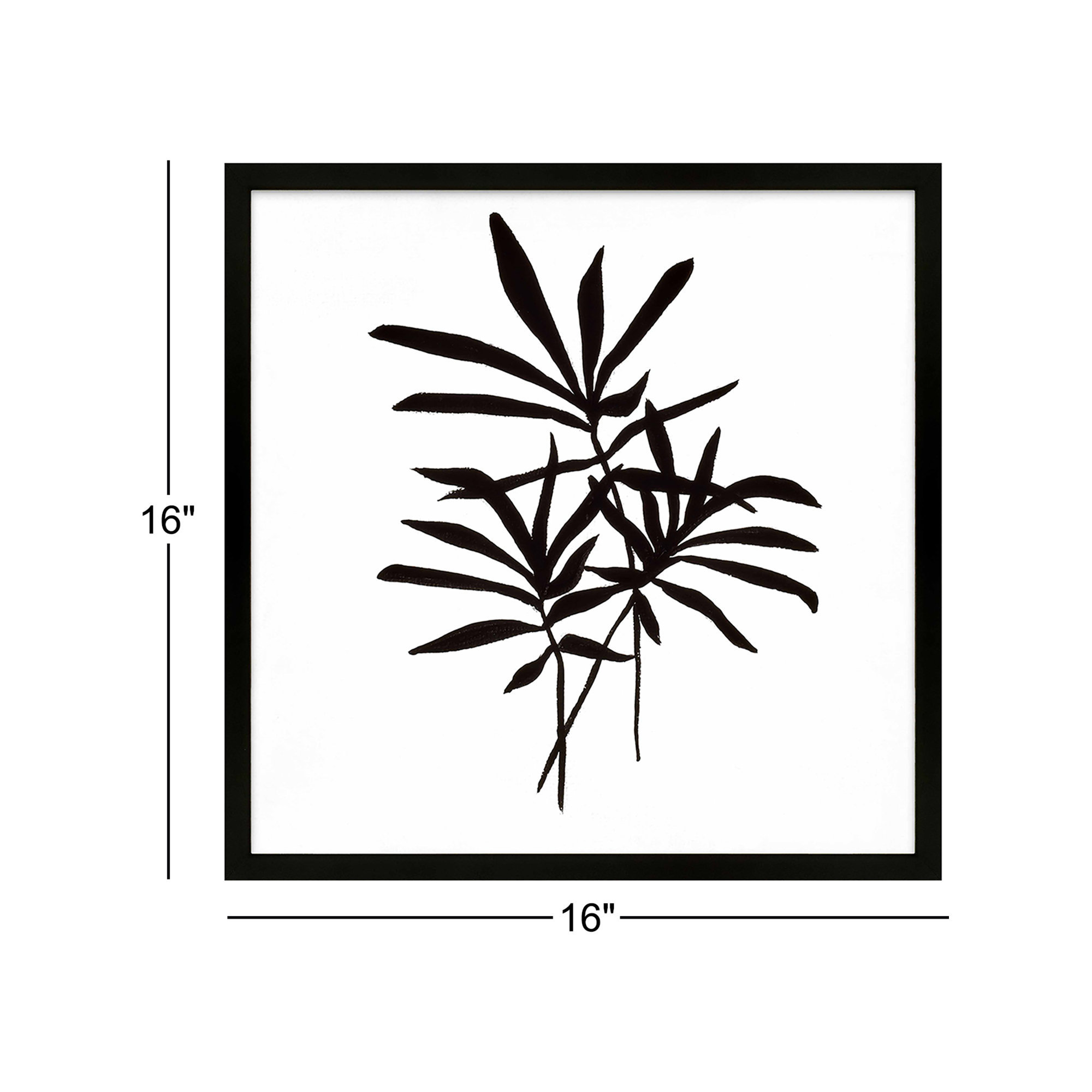 Modern Botanical, Set Of 2 by Lee Lessem, Black Framed Paper, 16" H x 16" W x 1.25" D