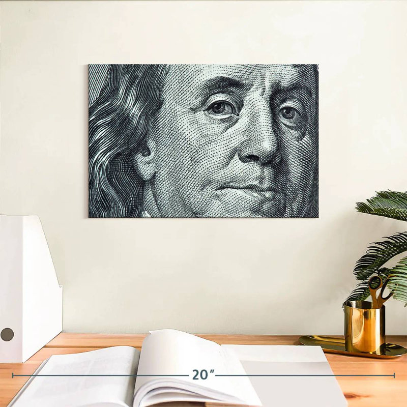 Leisha Benjamin Franklin, 8" H x 12" W