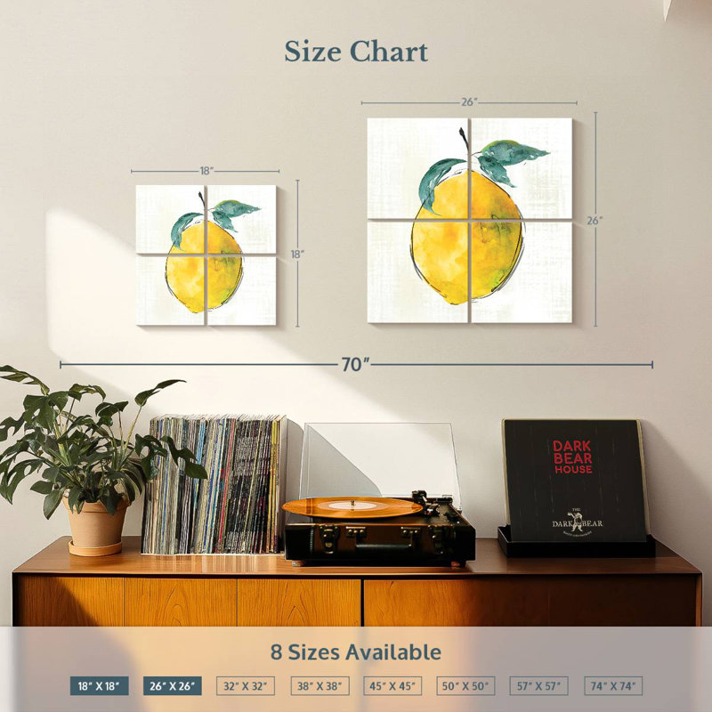 Yarlin «Happy Lemon», H 18 po x l 18 po