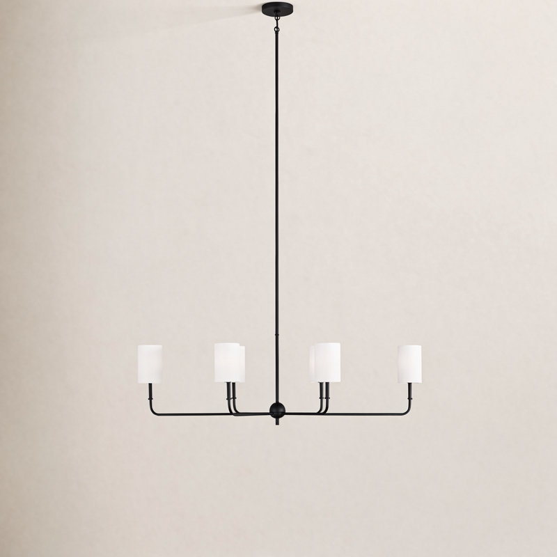 Lustre linéaire à six lumières Rowley, Noir minuit
