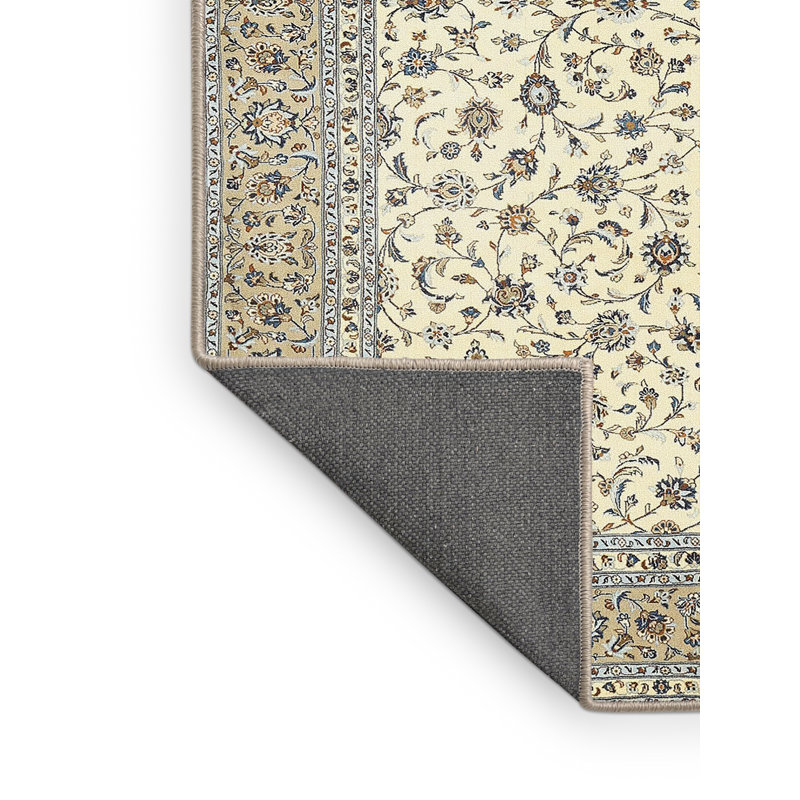 Laine orientale beige/Tapis décoratif grise, Rectangle 7 pi x 9 pi