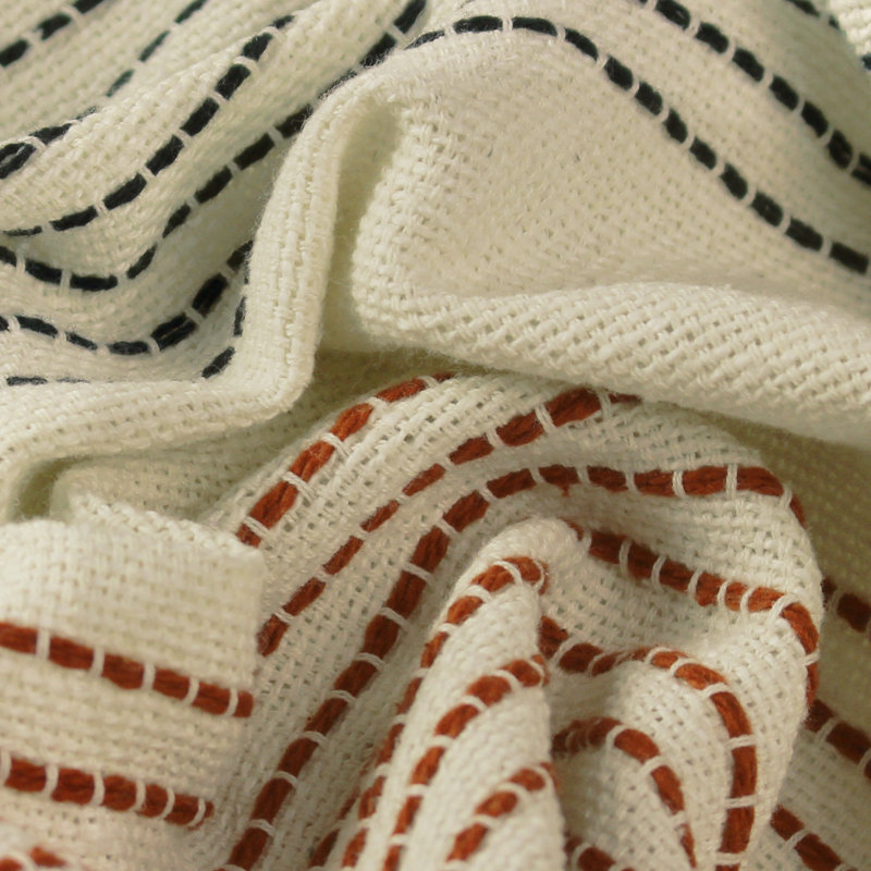 Hand Woven Throw Blanket, Pecan/Black
