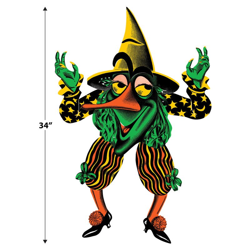 Gobelin de sorcière articulé rétro d'Halloween