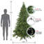 7.5' Pre-Lit Birch River Fir Artificial Christmas Tree Candlelight Clear Lights