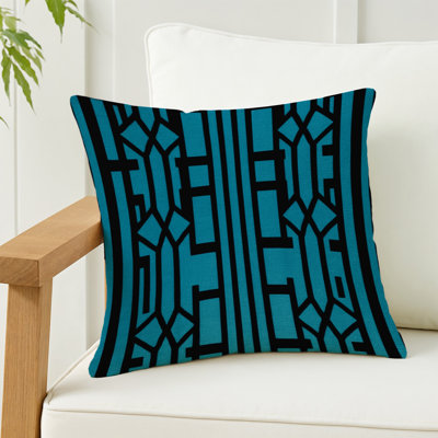 Coussin décoratif intérieur et extérieur beige Trellis