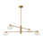 Modern 4-Light Clear Ellipse Glass Layered Chandelier