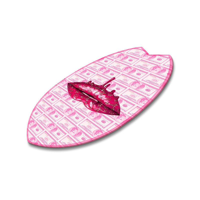 Doll Lips Decorative Acrylic Skimboard by Oliver Gal