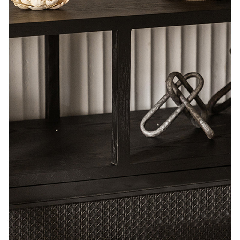 Buffet 53,54 "en bois massif standard noir