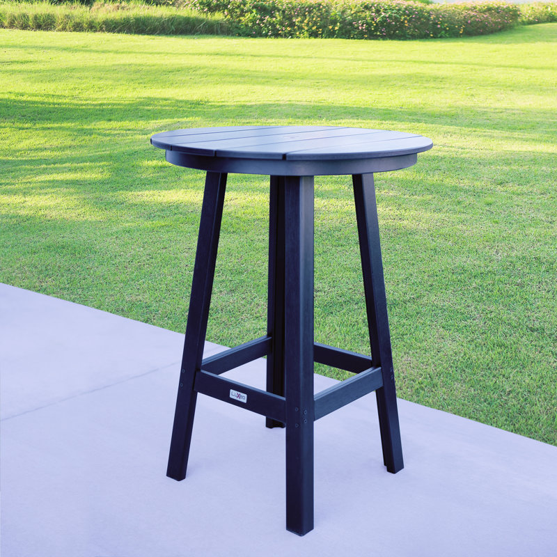 Table de bar ronde 32 "Cabo HDPE, Noir
