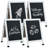 30" x 20" Magnetic A-Frame Chalkboard with Chalk and Eraser - White