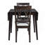 Ensemble de salle à manger 3 pièces avec table à abattants et 2 chaises rembourrées, ensemble de salle à manger pour petits espaces, espresso-19489062-19489061-19489067