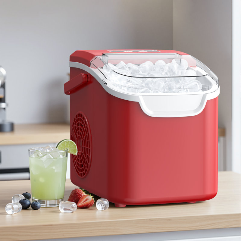 Havato Countertop Ice Maker Ice Machine With 2 Sizes,Self-Cleaning Ice Makers, 26Lbs/24H, 8 Ice Cubes Ready In 6 Mins For Home/Kitchen/Bar/Party/Camping