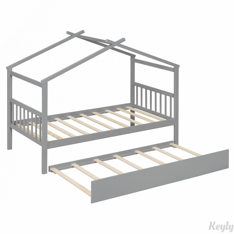 Lit simple en bois avec lit gigogne Imaginative pour enfants, encourageant la créativité et maximisant l'espace dans la chambre