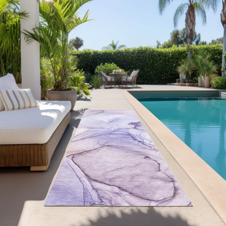 Alfonzo Washable Abstract Indoor / Outdoor Rug
