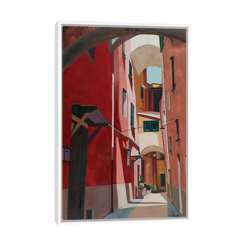 Porto Maurizio, Italie, Toile encadrée flottée blanche, H 40 po x l 26 po x P 1,5 po, Pas de tapis
