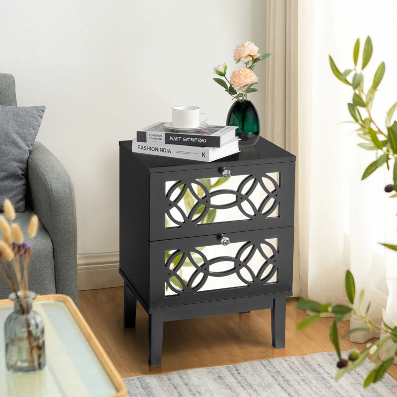 Balch 17.7'' W Nightstand, Black, Individual