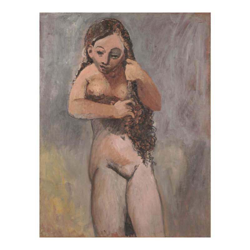 «Nude Combing Her Hair» par Pablo Picasso - Impression Giclée, H 20 po x l 16 po