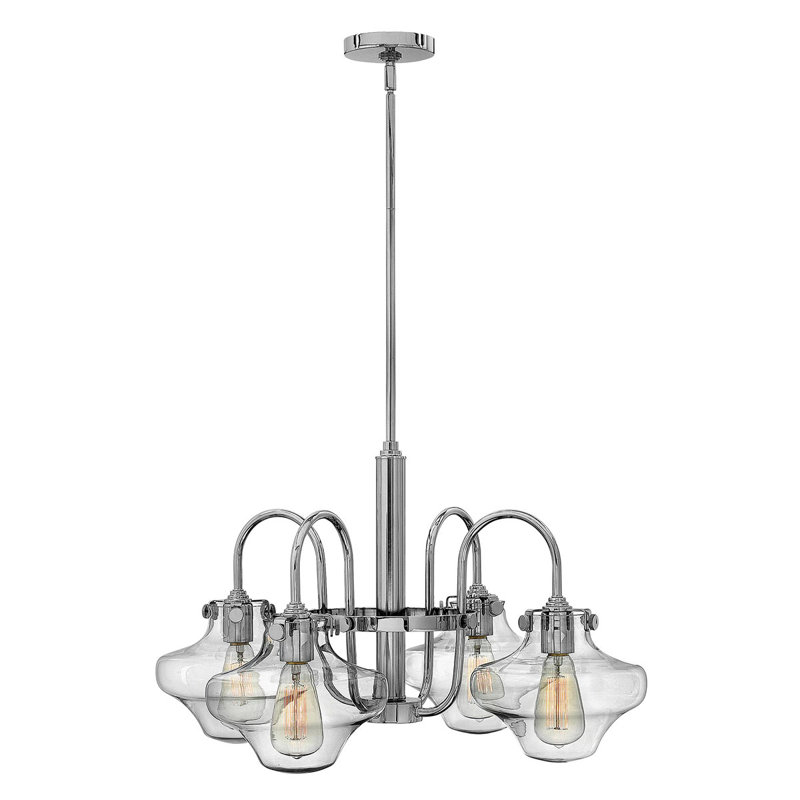 Redfern 4 - Light Shaded Chandelier, Chrome