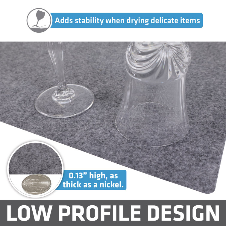 Drymate Low-Profile Dish Drying Mat, Drip Pad For Kitchen Counter