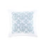 Courtepointe en microfibre blanc très grand / très grand blanc à volants, housse 100% avec coussin contrastant 4 pièces à volants avec très grand jeté, look élégant