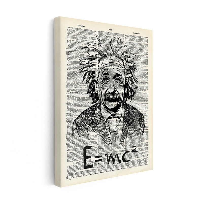 Albert Einstein, Unframed, Canvas, 16"H x 20"W