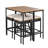 5 Piece Patio Bistro Stools & Table Set with Cushions