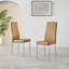 Seline Modern Round Dining Table Set in Glass and Chrome with 4 Quilted Faux Leather Dining Chairs-776221839
