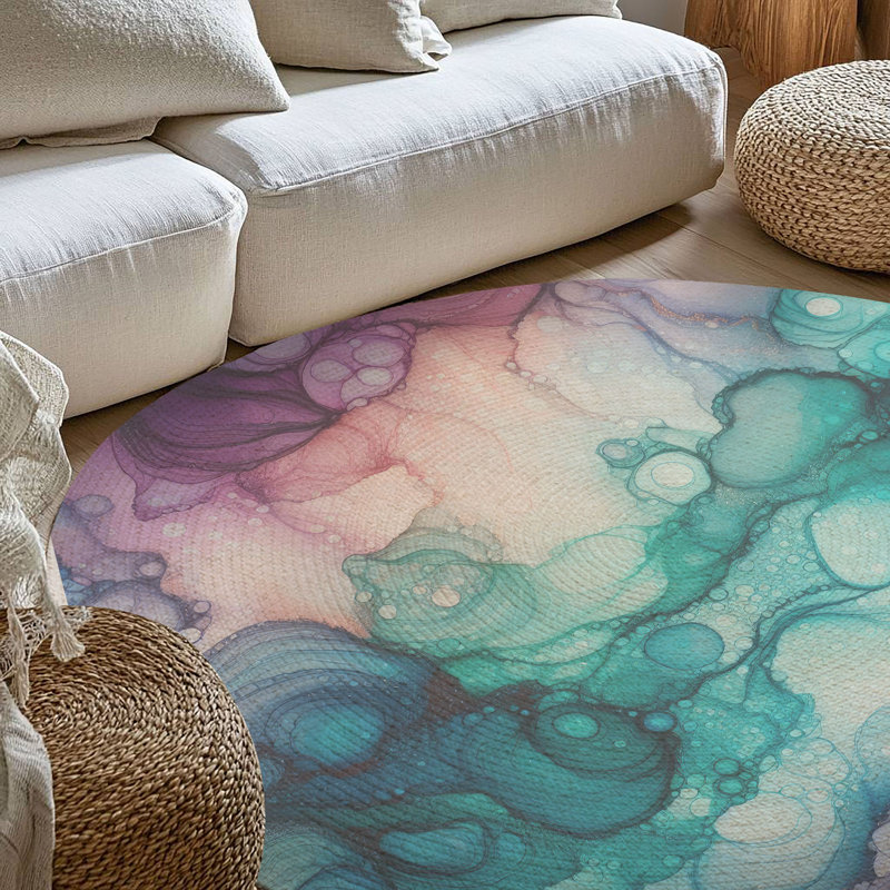 Tapis tressé Ethereal, Rond 5 pi