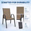 Ensemble de chaises de patio 4/6, chaises de salle à manger d'extérieur empilables et respirantes-2082072592-2082072597