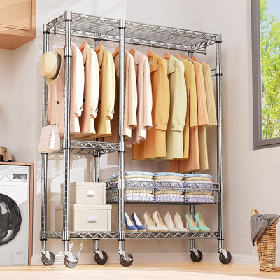 Étagère à vêtements robuste à 4 niveaux