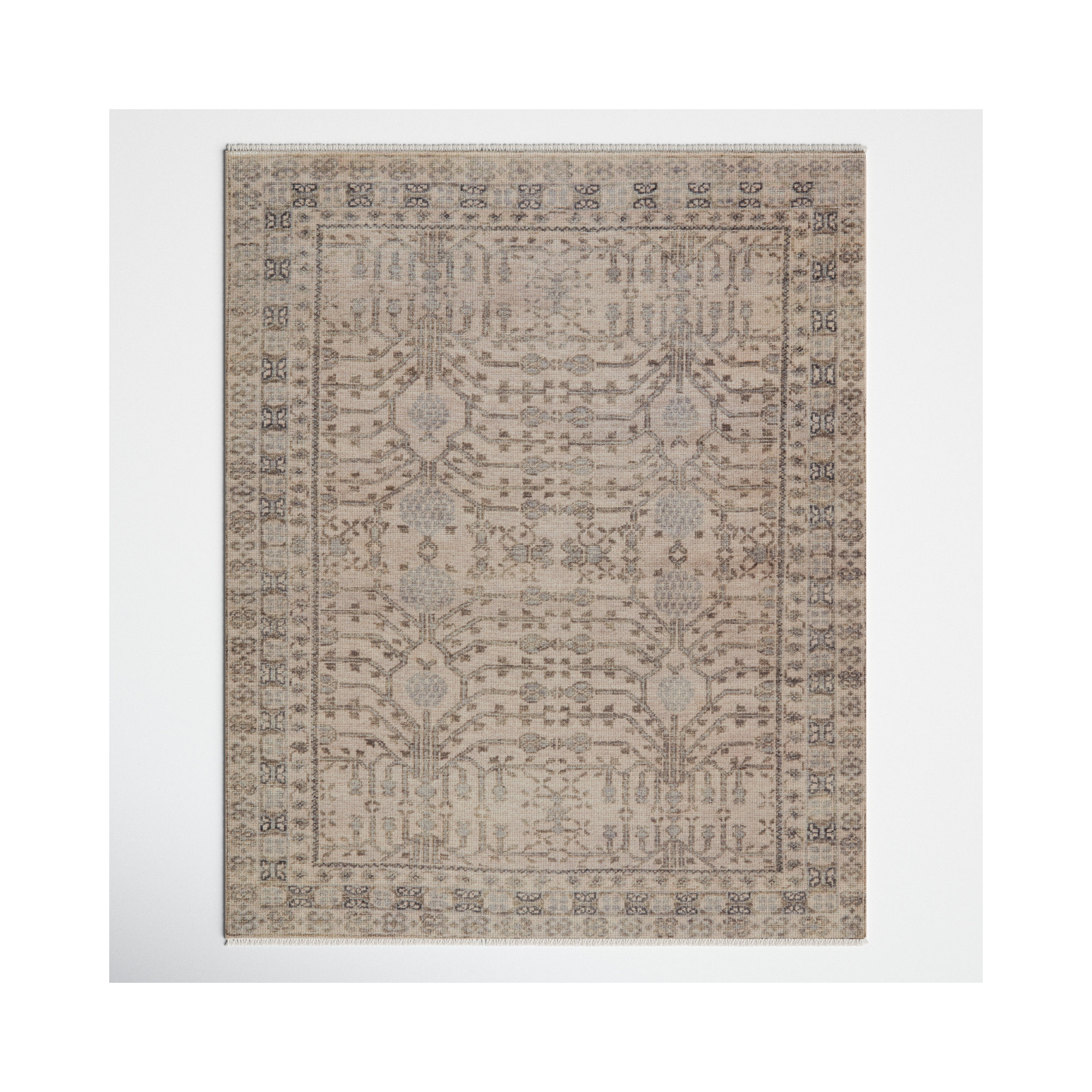 Handmade Wool Gray Rug, Rectangle 8'6" x 11'6"