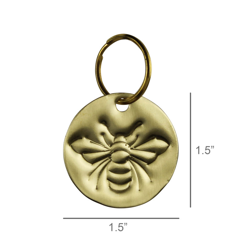 Pressed Brass Keychain - Bee