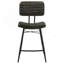 Chaise de comptoir rembourrée avec pieds en métal (ensemble de 2)-643653388