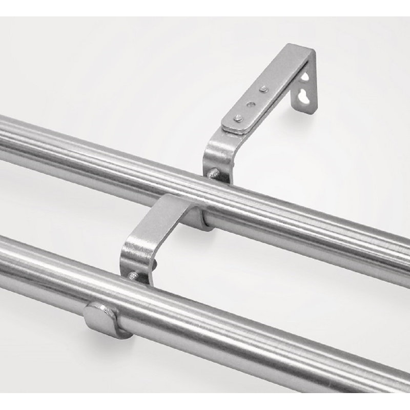 1" Double Bracket Oil Rubbed Bronze 4-pack, Brushed Nickel