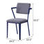 Chaise de bureau rembourrée grise et bleue-996236640