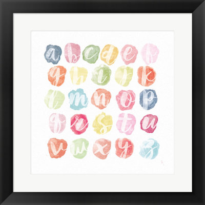 «Watercolor Alphabet» par Sarah Adams - impression encadrée