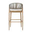 Ensemble de 2 tabourets de bar d'extérieur à structure en métal à hauteur d'assise 30,25 "avec dossier en PE en rotin-1516535383-1516535385