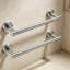 Ensemble de 2 porte-serviettes en acier inoxydable - Porte-serviettes mural de 12 pouces, finition nickel brossé, antirouille SUS 304 pour salle de bain, cuisine, salon et toilette