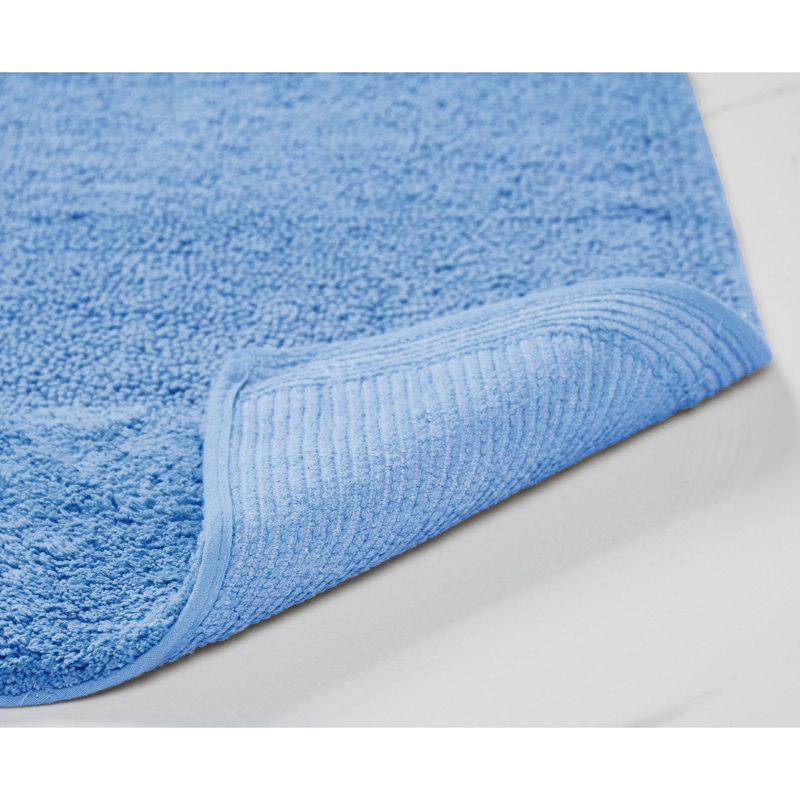 Granada Premium 100% Cotton 2155 GSM 4-Piece Bath Rug Set, OEKO-TEX® Certified, Non-Slip Spray Latex Backing, Plush Tufted, Super Absorbent, Machine Washable Bathroom Rugs for Bathroom, Shower, Tub & Vanity, Dark Blue