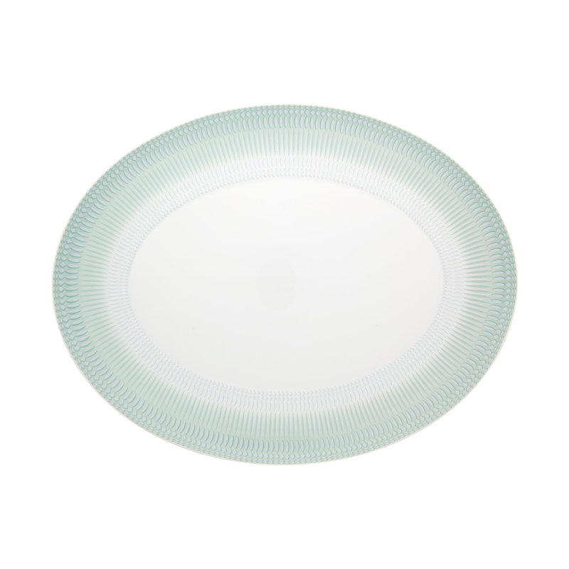 Plateau ovale Venezia, H 1,14 po x l 12,72 po x P 16,38 po