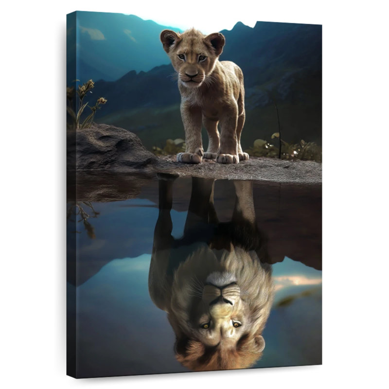 Brampt The Lion Reflection, 30" H x 20" W