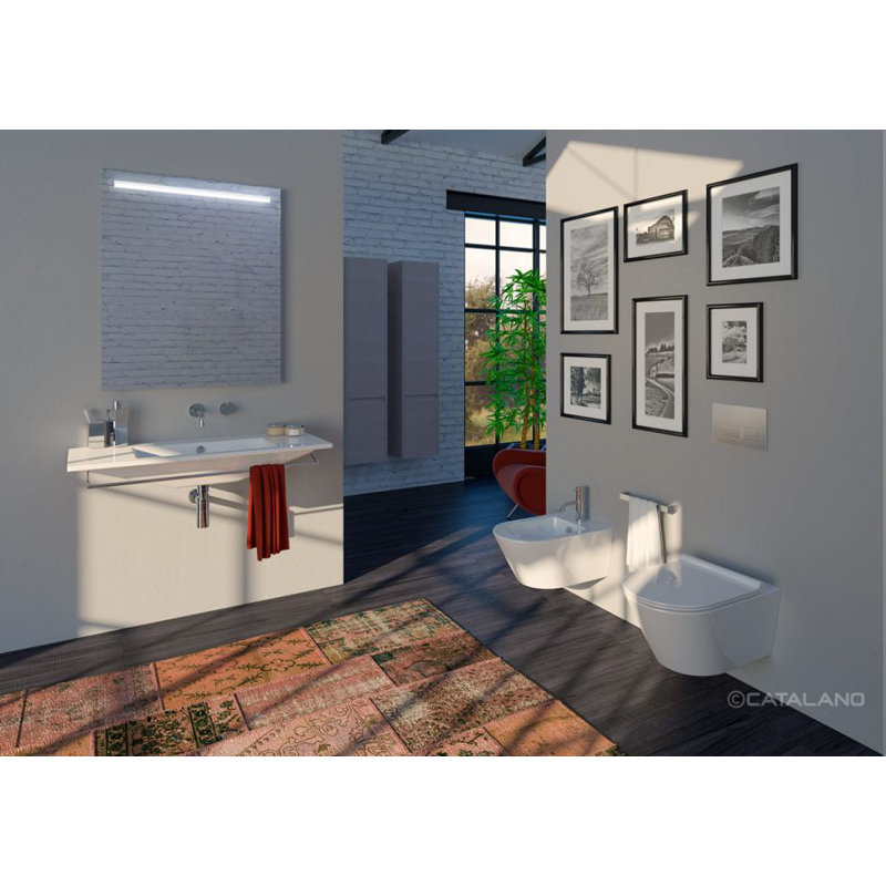 Star 41.34'' L Bathroom Sink, 0-Hole