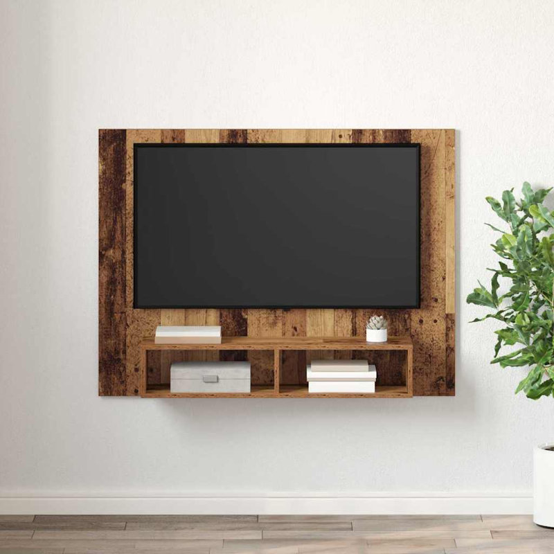 Wall TV Cabinet 120 X 23.5 X 90 Cm Engineered Wood, Old Wood