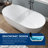 Forma 59'' Freestanding Tub Solid Surface Freestanding Soaking Tub With Bath Caddy-102220886