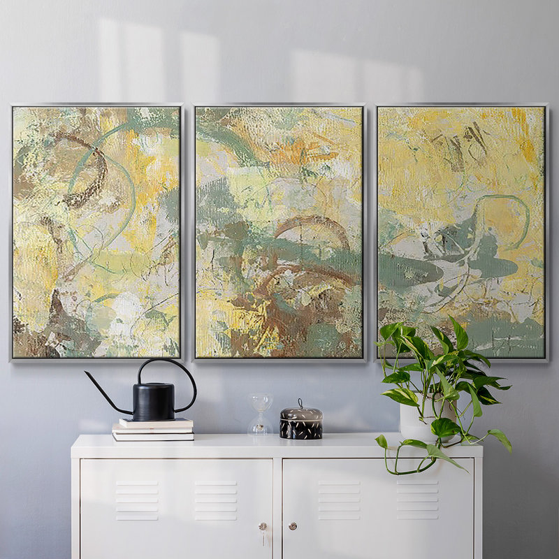 Slingshot II, reproduction sur toile 3 pièces, H 24 po x l 48 po x P 2 po, Argent