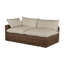 Montecito 75.25" Wide Outdoor Wicker Right Hand Facing Loveseat with Cushions-2060664318-2060649667-2071238185
