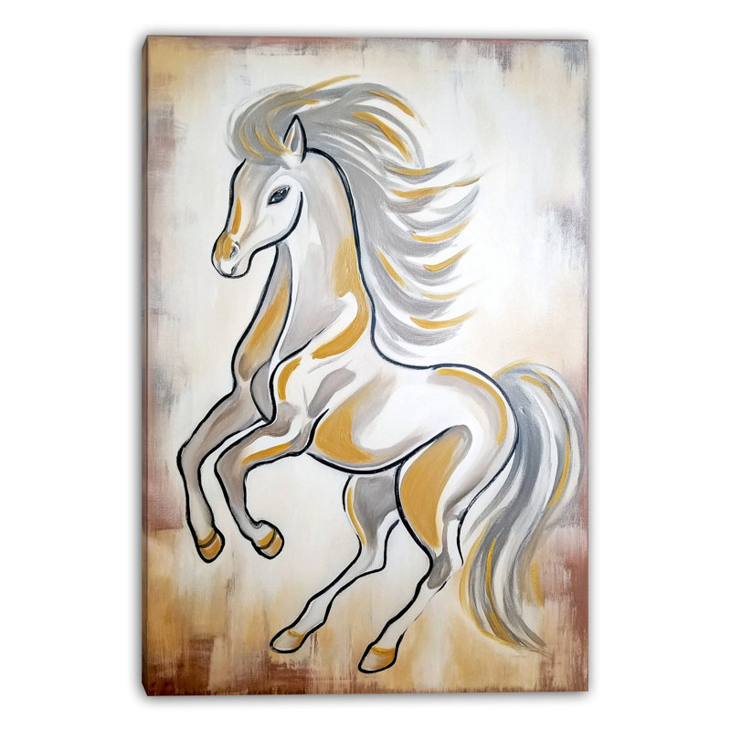 «Golden Mane Two», art mural sur toile tendue, L 36 po x H 48 po x P 1,5 po
