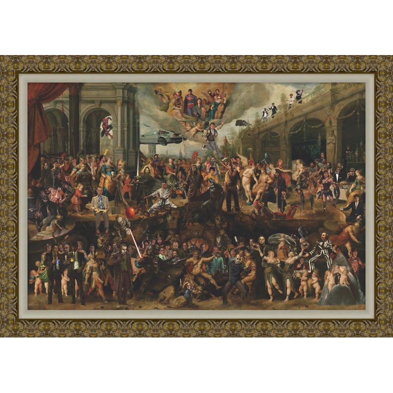 Saints And Sinners 1 Framed Print Canvas, 41.3" H x 58.3" W