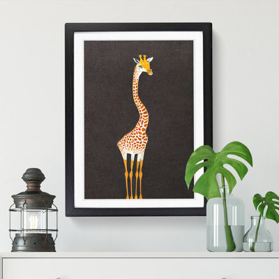 FRM-V0523-1077X Giraffe Stippling - Single Picture Frame Print